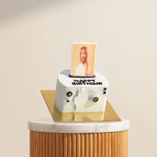 Floward Personalized Photo Blue Camera Cake