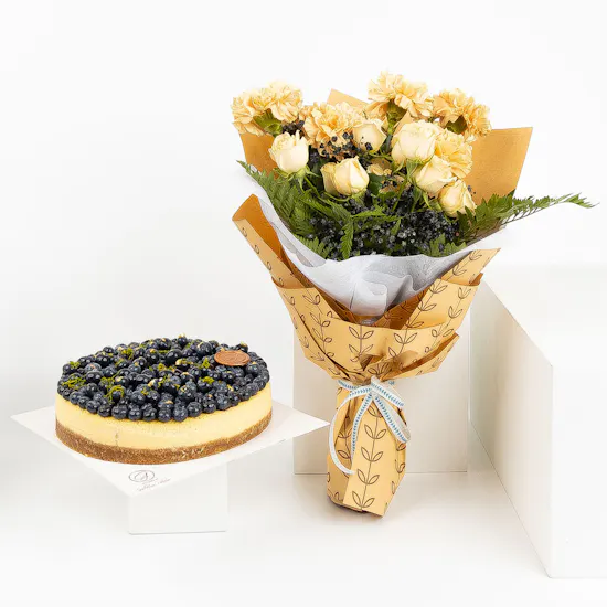 Patisserie by Guillermo Blueberry Baked Cheesecake | Flowers