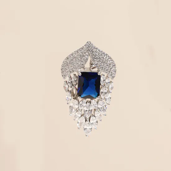 Floward Silver Jewelry Set | Royal Blue