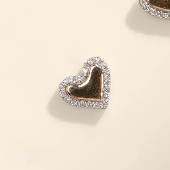 Miss L' by L'azurde Heart Diamond Stud Kids Earrings