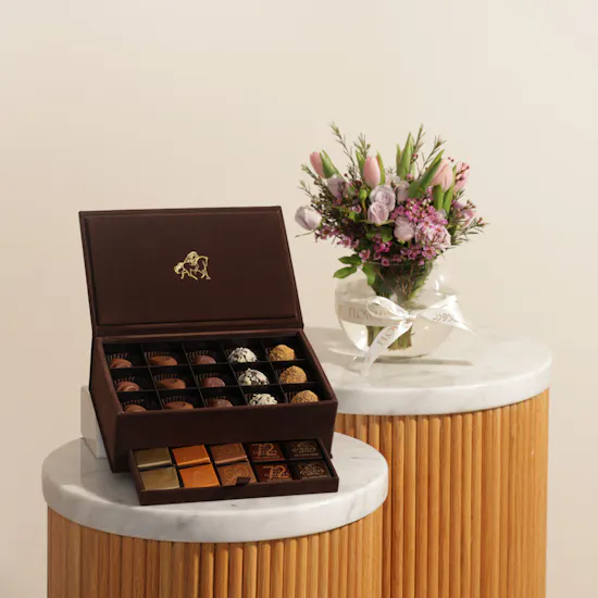 Godiva Royal Chocolate Box | Symbol of Appreciation Flowers Vase