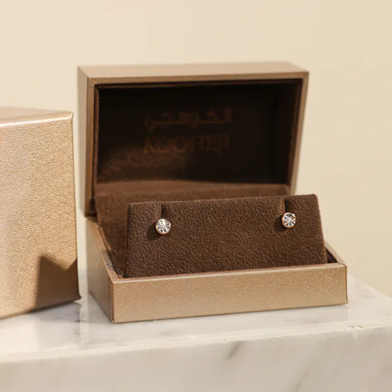 Kooheji Jewellery Diamond Round Baby Earrings