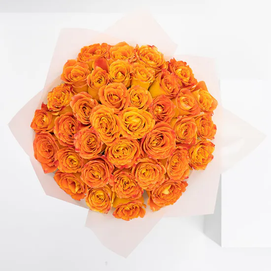 50 Orange Roses | Happy Birthday