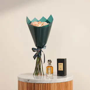 Abdul Samad Al Qurashi Body Oud Leather Perfume | Ethereal Peach Roses Bouquet Abdul Samad Al Qurashi Body Oud Leather Perfume | Ethereal Peach Roses Bouquet