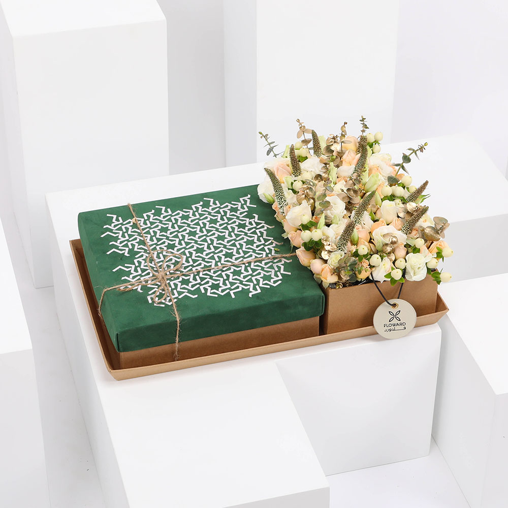 الأزهار الرقيقة مع ابوتشي للشكولاتة 