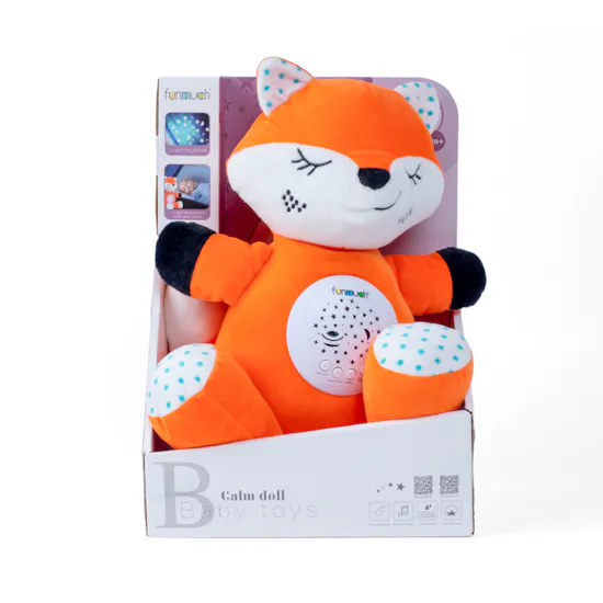 Furry FOX toy with lights and music for kids