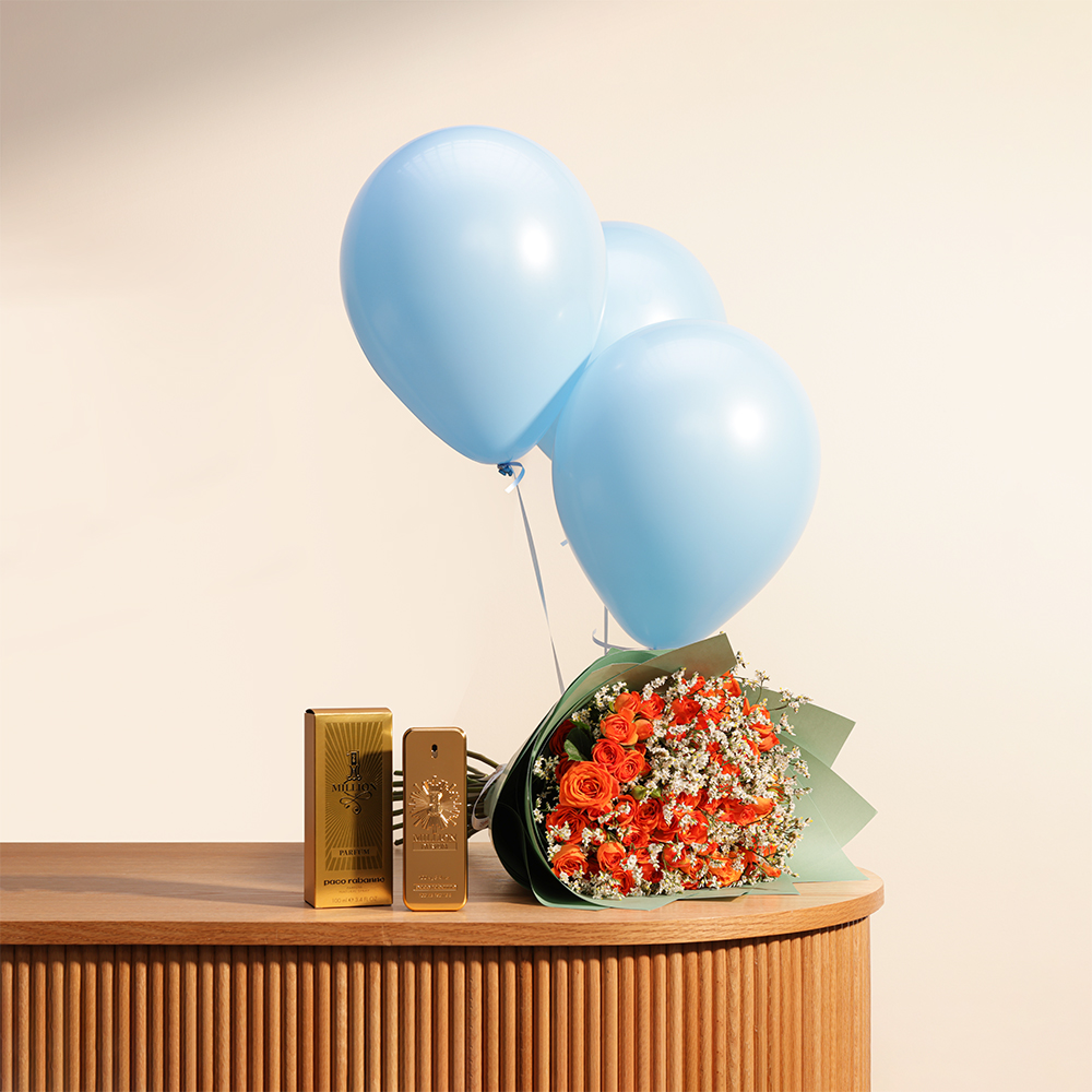 عطر وان مليون من باكو رابان للرجال | زهور و بالونات سحرية