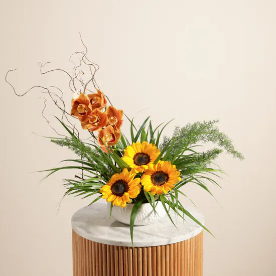 Amber Charm Flower Vase