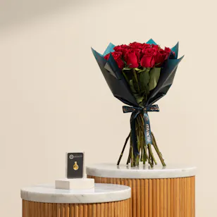 BTC Dad Gold Circular Pendant | Deep Affection Bouquet
