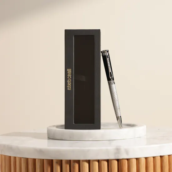 Roberto Cavalli Silver & Black Pen