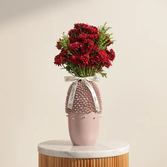 Ruby Charm Flower Vase