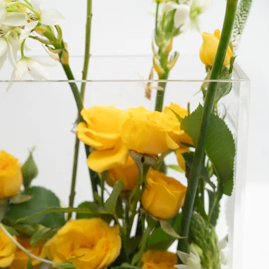 Bright Spring Flowers | Glass Vase