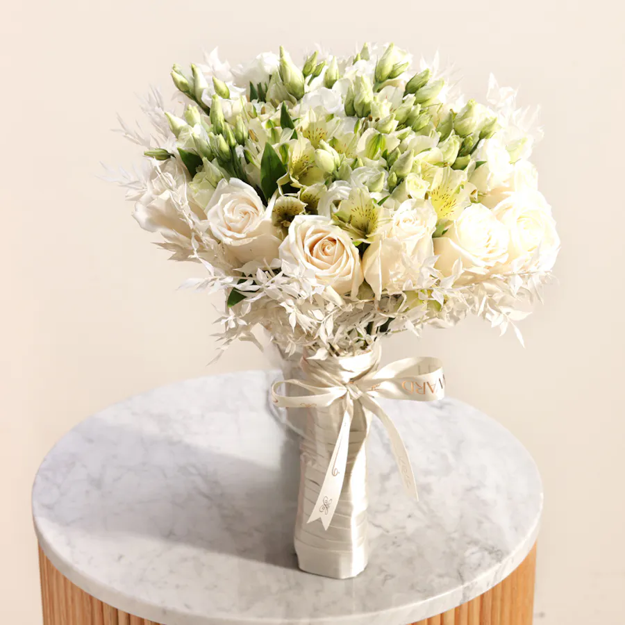 New Beginning White Flower Bouquet 4