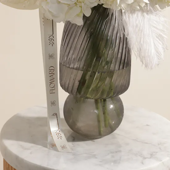 Whisper of Ivory Peony Flower Vase