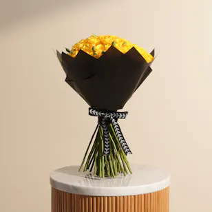 Yellow Glow Bouquet | 50 Baby Roses Yellow Glow Bouquet | 50 Baby Roses