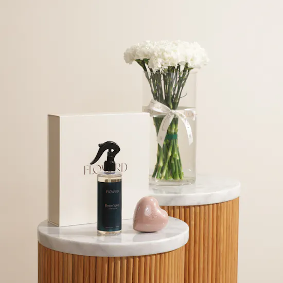 Floward Home Spray and Heart Soap Gift Set | Congratulations Flower