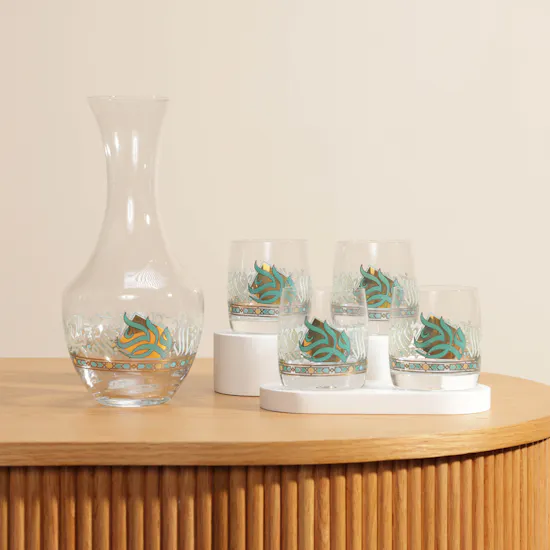 Dimlaj Wurood Gold Crystal Drink Set