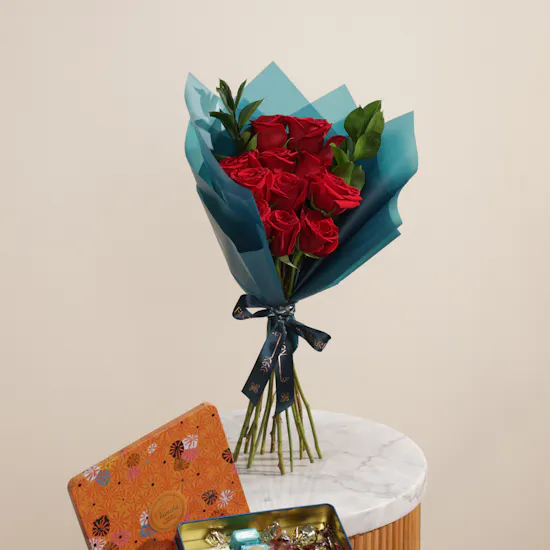 Venchi Murrine Maxi Assorted Chocolates Orange Tin Box | Delicate Flowers