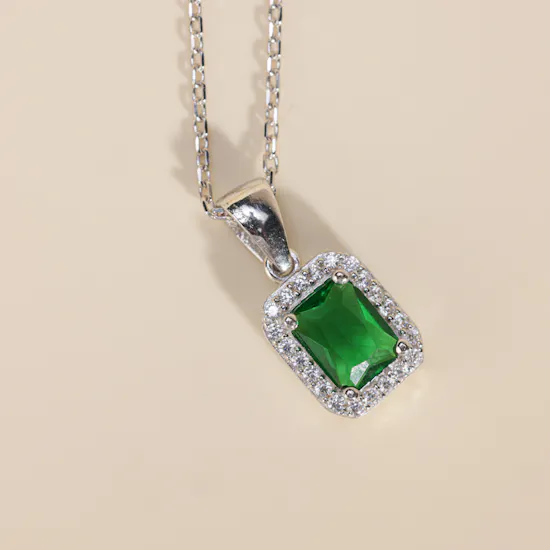Zia Emerald Pendant Necklace | Birthday Flowers