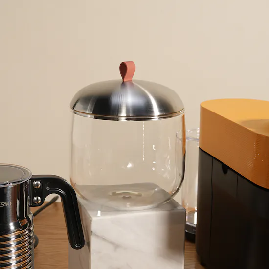Nespresso Vertuo Yellow Machine with Milk Frother and Capsules Dispenser Set
