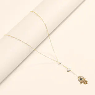 Miss L' Hamsa Gold Women's Necklace