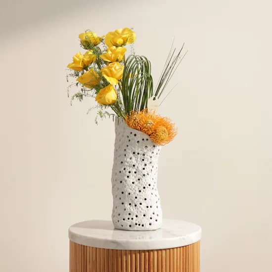 Yellow Serenity Flower Vase