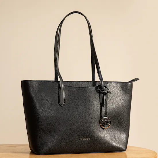 Michael Kors Black Arden Large Pebbled Leather Tote Bag