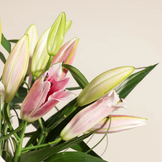 Exquisite Lily and Orchid Flower Vase