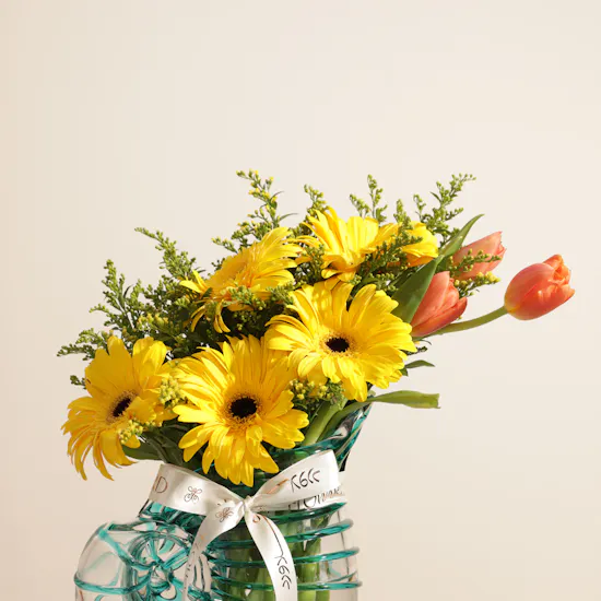 Golden Moments Flower Vase
