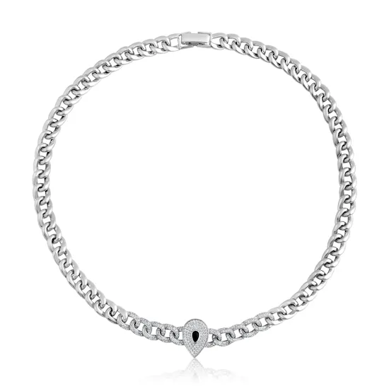 Luxury Silver Alvira Set - Black Stone