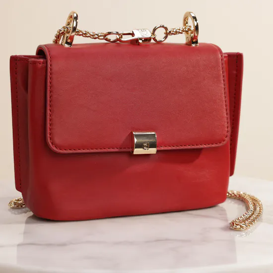 Cole Haan Mini Convertible Chain Red Bag