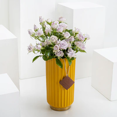 Purple Sparkle | Yellow Vase Purple Sparkle | Yellow Vase