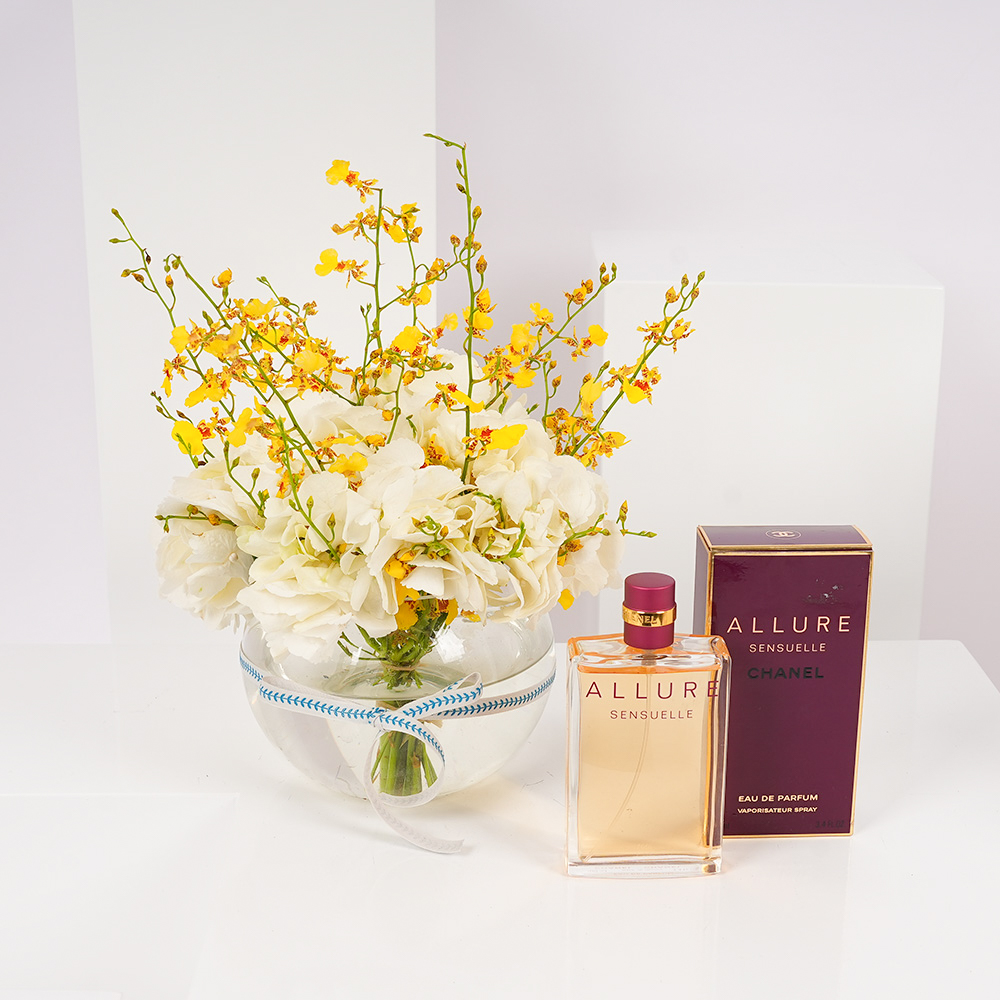 Allure Sensuelle Chanel 100ml | Bright Flowers Vase | Floward Abha