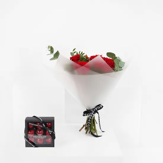 Sweetzerland Love Chocolate Box | Red Roses
