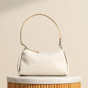 Calvin Klein Pleat Monogram Logo Natural Aop Women’s Shoulder Bag