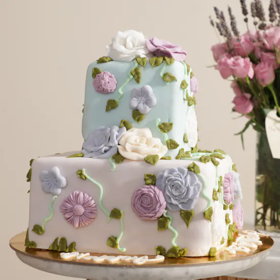 Floward Floral Layers Birthday Cake | Whisper Flowers Vase