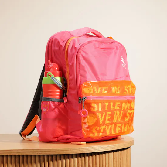 Back to School Pink Backpack & Bottle Set