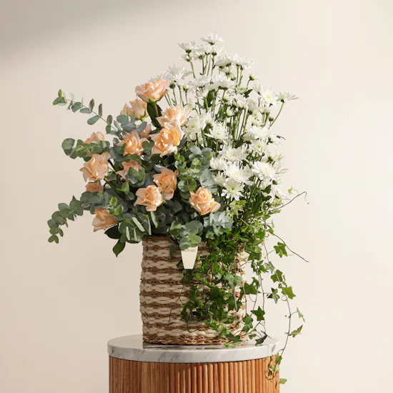 Cascade of Grace Flower Basket