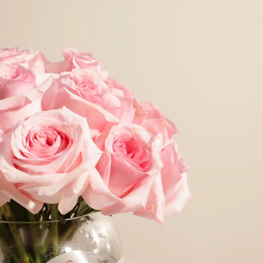 Gorgeous Pink Rose Vase | 25 Roses 4