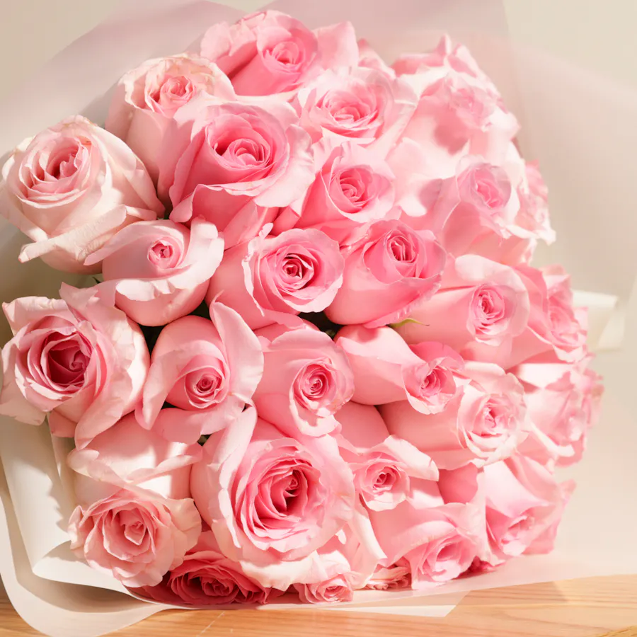 Pink Roses Bouquet | 35 Flowers 2