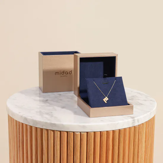 Midad Kufic letter Meem Necklace
