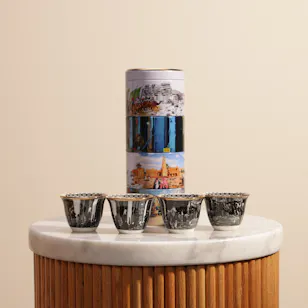 Artfeena Eastern Province Ceramic Cups Set Artfeena Eastern Province Ceramic Cups Set