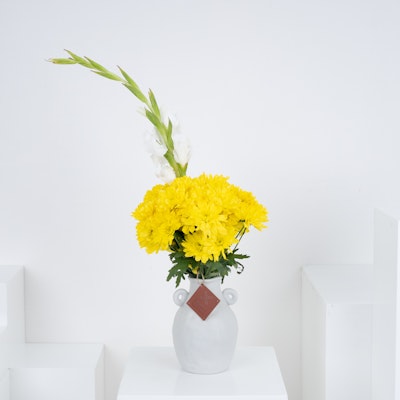 Antique Vase with Chrysanths