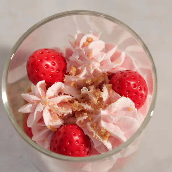 Done By SHK Small Strawberry Cheesecake Candle