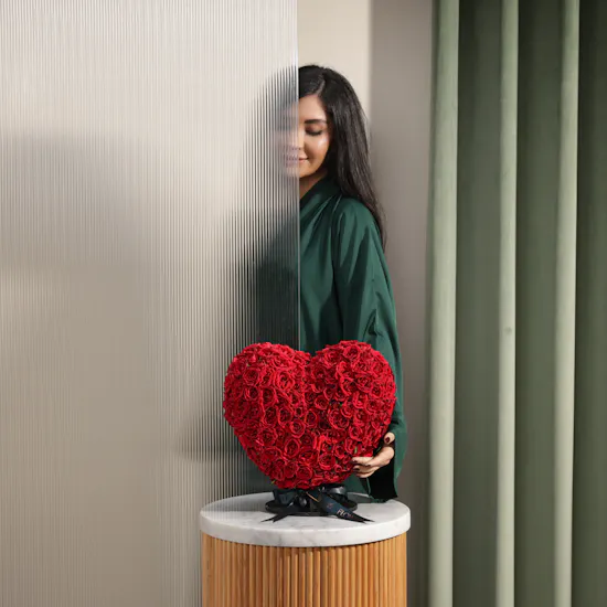 Enchanting Red Baby Rose Heart