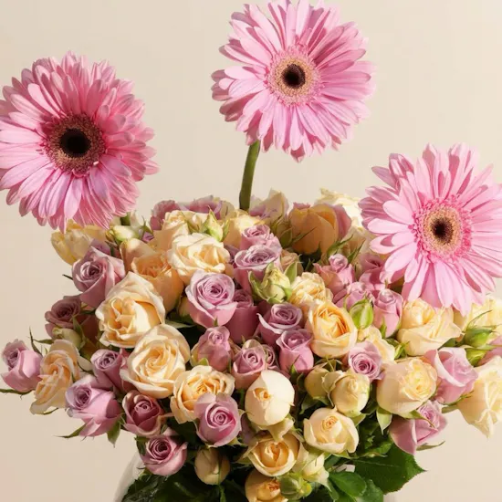 Pastel Colors Whispers Flowers Vase