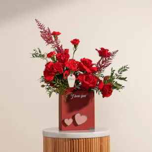 Maisam Qassem I Love You Red Flowers Vase Maisam Qassem I Love You Red Flowers Vase