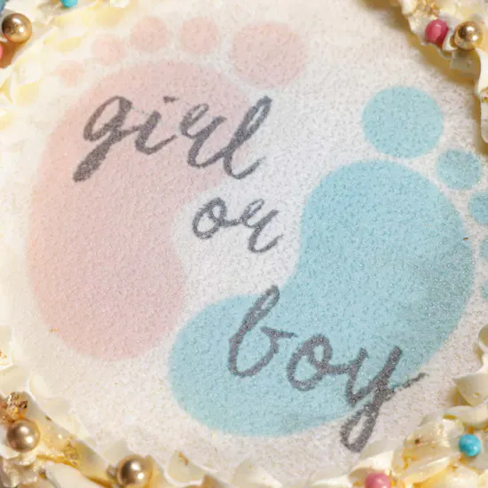 Floward Burn Away Gender Reveal Cake