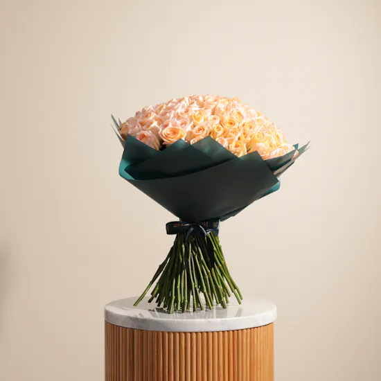 Enchanting Peach | 100 Rose Bouquet