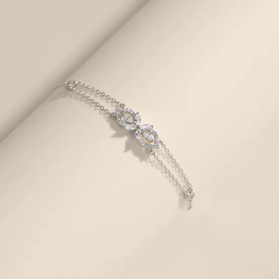 Hilia Sparkling Silver and Zircon Women's Bracelet